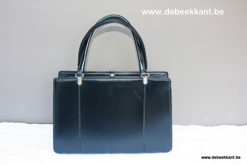 Vintage handtas zwart 4